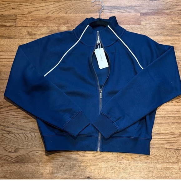 SPANX AIR ESSENTIALS pique Straight leg pants AND track jacket PETITE SMALL - Picture 4 of 6